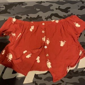 Off Shoulder Crop Top